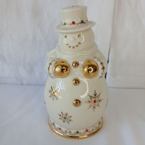 Lenox 2003 China Jewels Snowman Cozy Lite/Votive Figurine 6238190 Vintage Mint - Picture 1 of 9